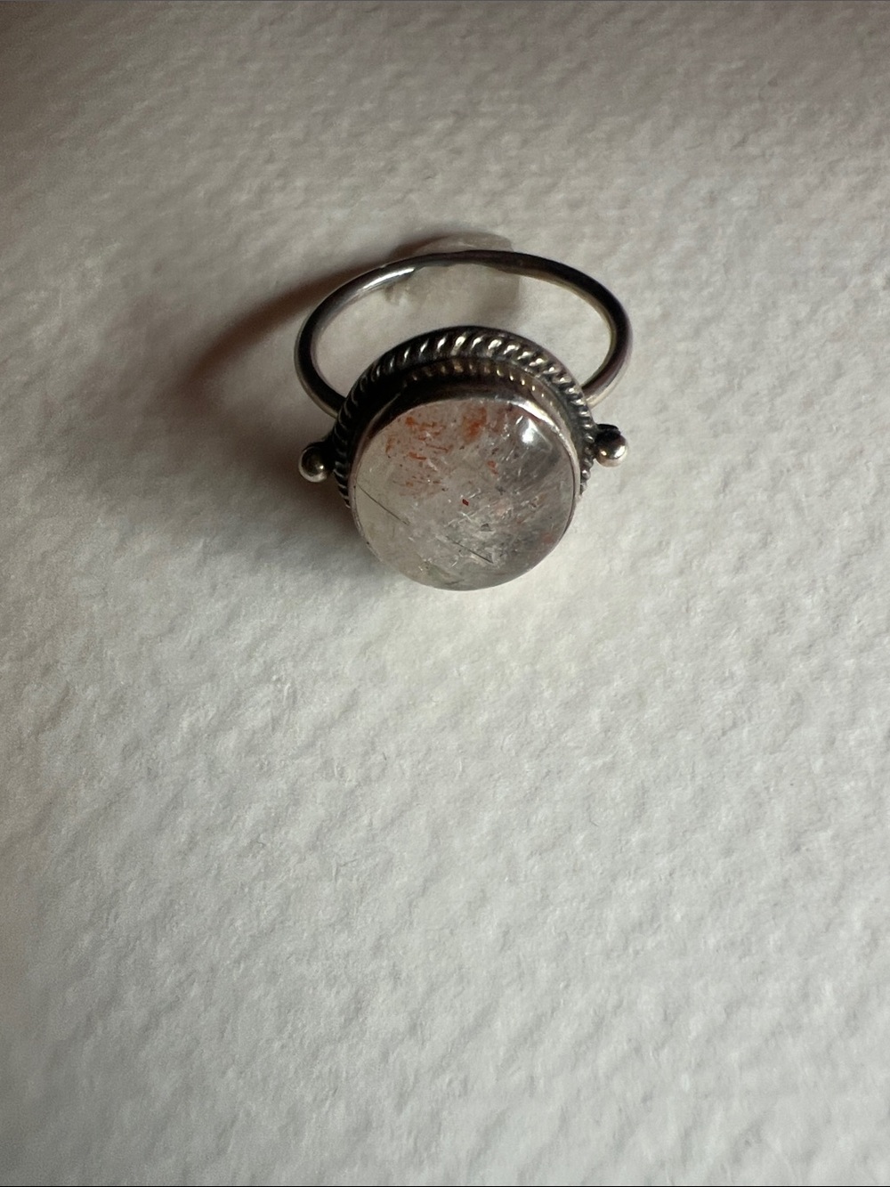 Sterling Silver Gray Rutilated Quartz Ring - Picture 2 of 3